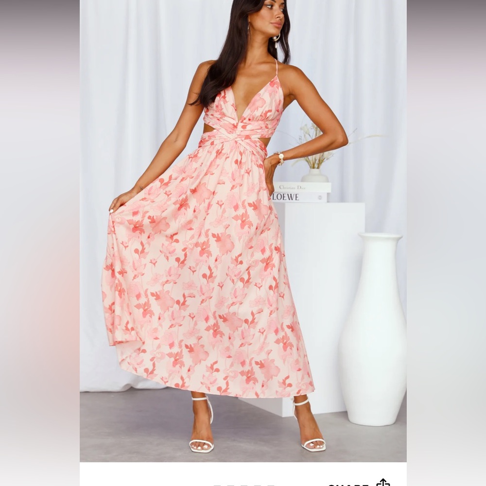 NWT Hello Molly dress with plunging neckline and midriff cutouts